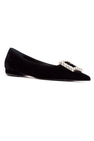 Amaia black velvet ballerina shoes ROBERTO FESTA | AMAIANERO